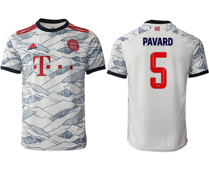 Men 2021-2022 Club Bayern Munich Second away aaa version white #5 Soccer Jersey->bayern munich jersey->Soccer Club Jersey